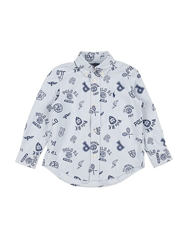 POLO RALPH LAUREN Patterned shirt Light blue 100% Cotton
