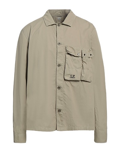 C.P. COMPANY Solid color shirt Grey 100% Cotton