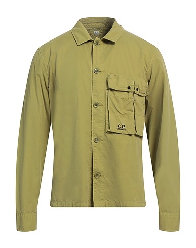 C.P. COMPANY Solid colour shirt Sage green 100% Cotton