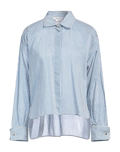 MAX MARA Striped shirt Slate blue 72% Cotton, 28% Silk