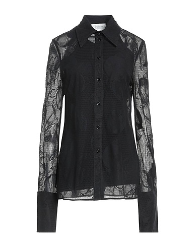 SPORTMAX Lace shirts & blouses Black 65% Cotton, 35% Polyamide