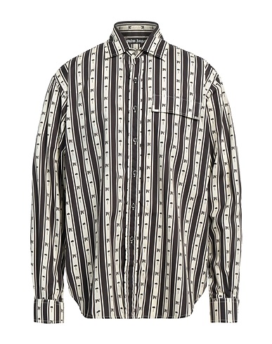 PALM ANGELS Εμπριμέ πουκάμισο Μαύρο 100% Βαμβάκι