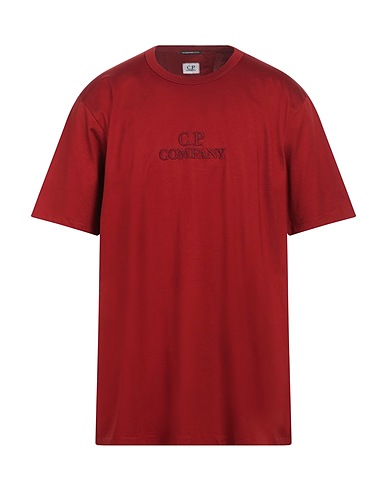 C.P. COMPANY T-shirt Burgundy 100% Cotton