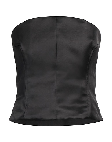 KHAITE Bustier Black 56% Cotton, 44% Viscose