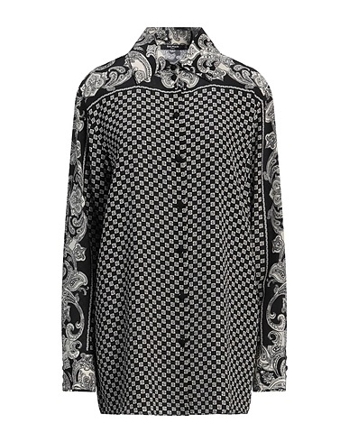 BALMAIN Patterned shirts & blouses Black 100% Silk