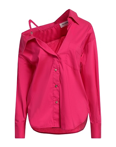 BLUGIRL Solid colour shirts & blouses Magenta 79% Cotton, 18% Polyamide, 3% Elastane