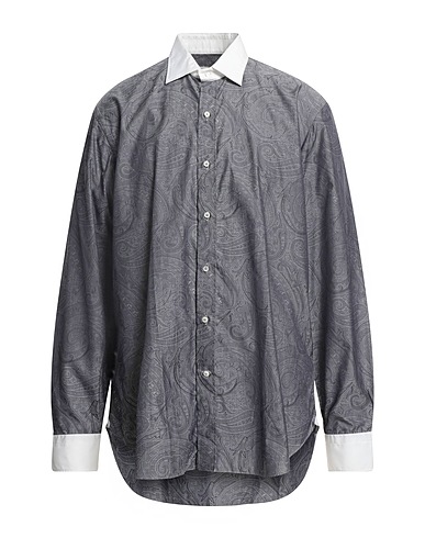 ETRO Camisa estampada Gris 100% Algodón