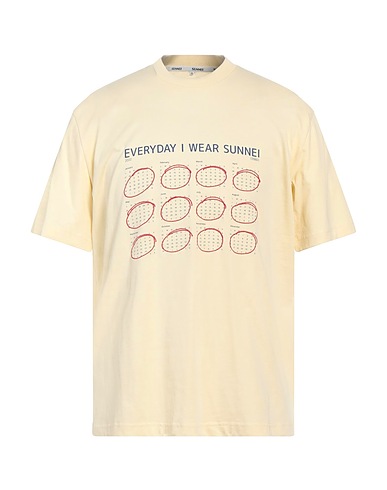 SUNNEI T-shirt Pastel yellow 100% Cotton