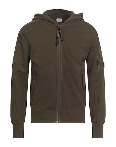 C.P. COMPANY Hooded track jacket 100% Cotton