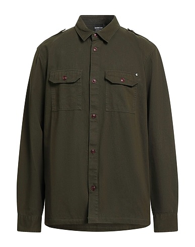 BARBOUR Solid colour shirt INTERNATIONAL Military green 100% Cotton