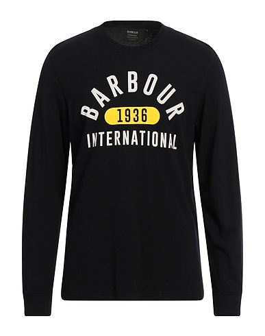 BARBOUR T-shirt INTERNATIONAL NERO 100% Cotton
