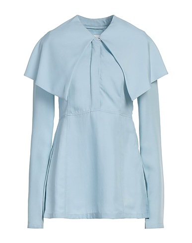 JIL SANDER Top Sky blue 67% Viscose, 33% Silk