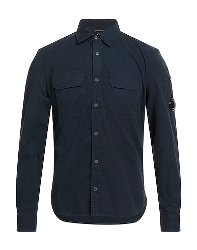 C.P. COMPANY Camicia tinta unita Blu notte 100% Cotone