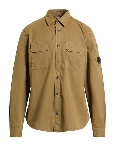 C.P. COMPANY Solid colour shirt Khaki 100% Cotton