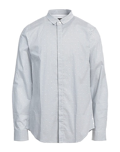 ARMANI EXCHANGE Patterned shirt White 97% Cotton, 3% Elastane