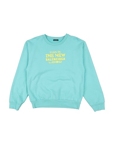 BALENCIAGA KIDS Felpa Celeste 80% Cotone, 20% Poliestere