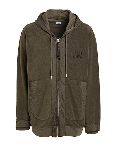 C.P. COMPANY Felpa Verde militare 100% Cotone