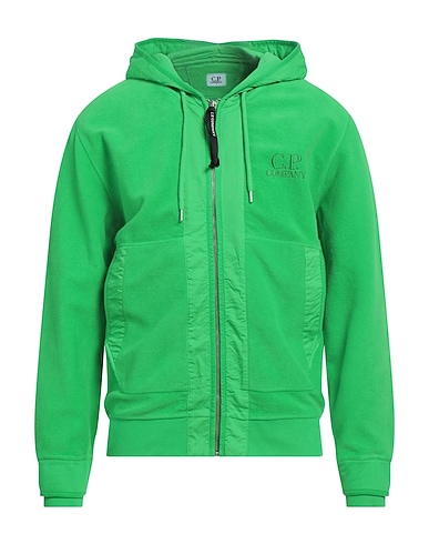 C.P. COMPANY Hooded track jacket 100% Cotton