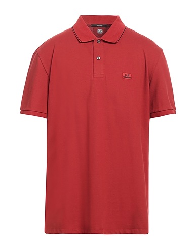 C.P. COMPANY Polo shirt Burgundy 95% Cotton, 5% Elastane