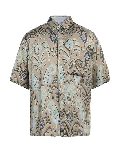 LOW BRAND Patterned shirt Taupe 100% Viscose