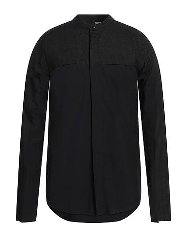 THOM KROM 無地シャツ ブラック ナイロン 88% / ポリウレタン 12% / リネン