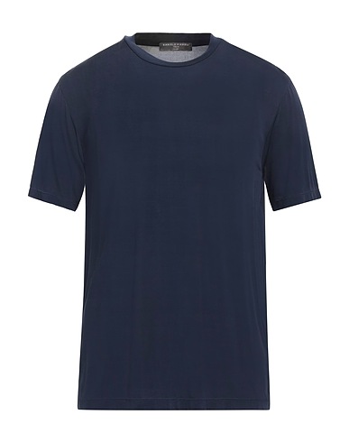 DANIELE FIESOLI Basic T-Shirt Midnight blue 89% Cupro, 11% Elastane