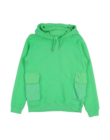C.P. COMPANY UNDERSIXTEEN Hooded sweatshirt Green 100% Cotton, Polyamide