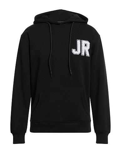 JOHN RICHMOND Hooded track jacket  Black 60% Cotton, 40% Polyester