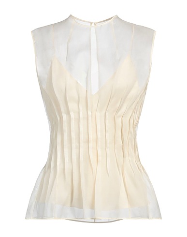 KHAITE Silk top Beige 100% Silk