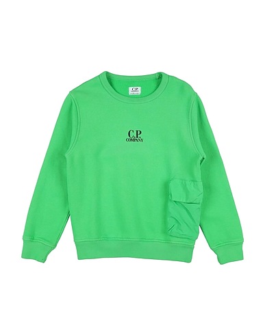 C.P. COMPANY UNDERSIXTEEN Sweatshirt Green 100% Cotton, Polyamide