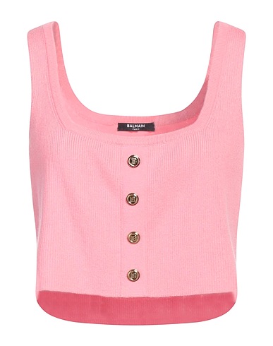 BALMAIN Top Pink 50% Cashmere, 25% Polyamide, 22% Silk, 3% Elastane