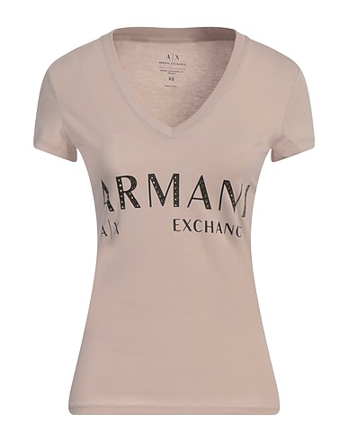 ARMANI EXCHANGE T-shirt Beige 100% Cotton