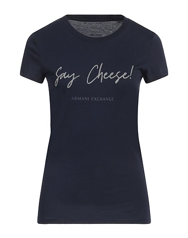 ARMANI EXCHANGE T-shirt Midnight blue 100% Cotton