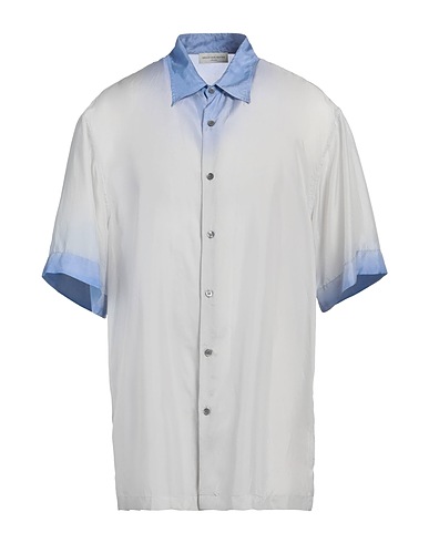 DRIES VAN NOTEN Solid color shirt Grey 100% Silk