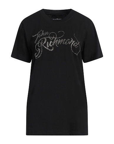 JOHN RICHMOND T-shirt Black 95% Cotton, 5% Elastane