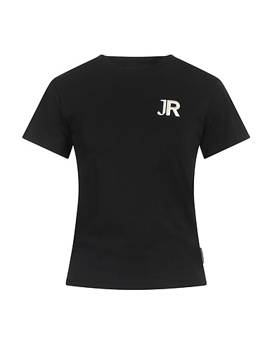 JOHN RICHMOND Basic T-Shirt Black 95% Cotton, 5% Elastane