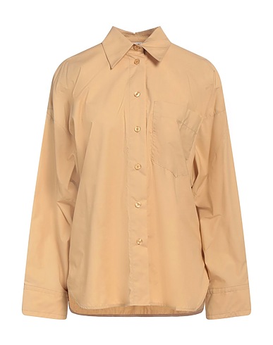 LOW CLASSIC Solid color shirts & blouses Beige 100% Cotton