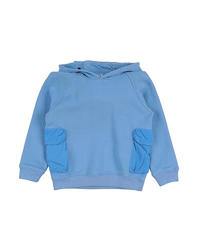 C.P. COMPANY UNDERSIXTEEN Felpa Blu chiaro 100% Cotone, Poliammide