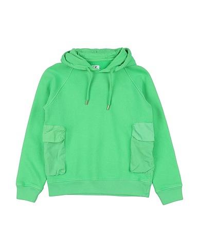 C.P. COMPANY UNDERSIXTEEN Sweatshirt Green 100% Cotton, Polyamide