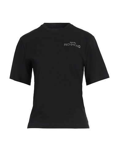 JOHN RICHMOND T-shirt Black 95% Cotton, 5% Elastane