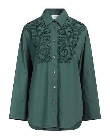 P.A.R.O.S.H. Shirts Dark green 100% Cardboard