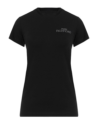 JOHN RICHMOND T-shirt Black 95% Cotton, 5% Elastane