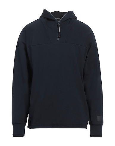 C.P. COMPANY Hooded track jacket  Midnight blue 95% Cotton, 5% Elastane