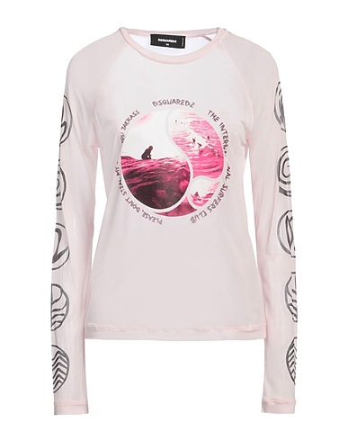 DSQUARED2 T-shirt Rosa chiaro 100% Viscosa