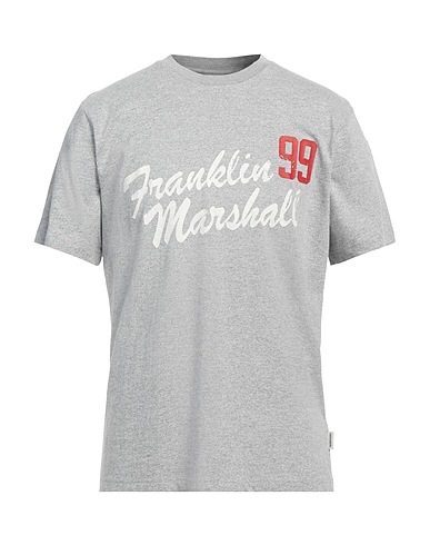 FRANKLIN & MARSHALL T-shirt Ανοιχτό γκρι 70% Βαμβάκι, 30% Πολυεστέρας