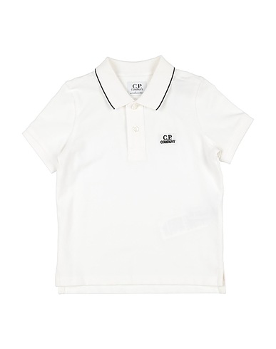 C.P. COMPANY UNDERSIXTEEN Polo shirt Ivory 95% Cotton, 5% Elastane