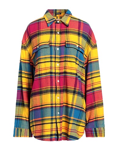 DKNY Checked shirt Yellow 100% Cotton