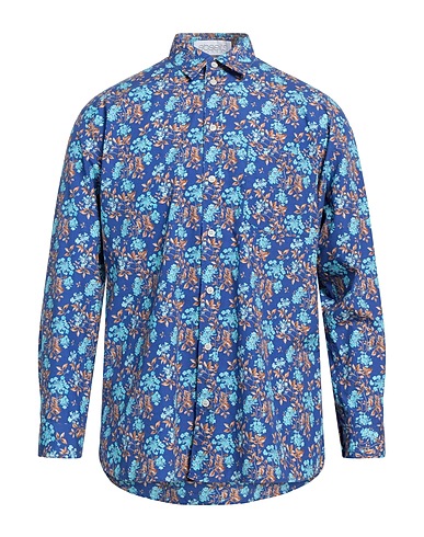 ABSEITS Patterned shirt Bright blue 100% Cotton