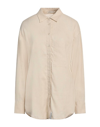 HINNOMINATE Linen shirt Beige 55% Linen, 45% Viscose