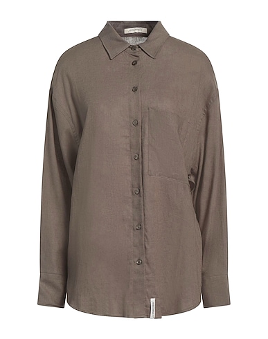 HINNOMINATE Solid colour shirts & blouses 55% Linen, 45% Viscose